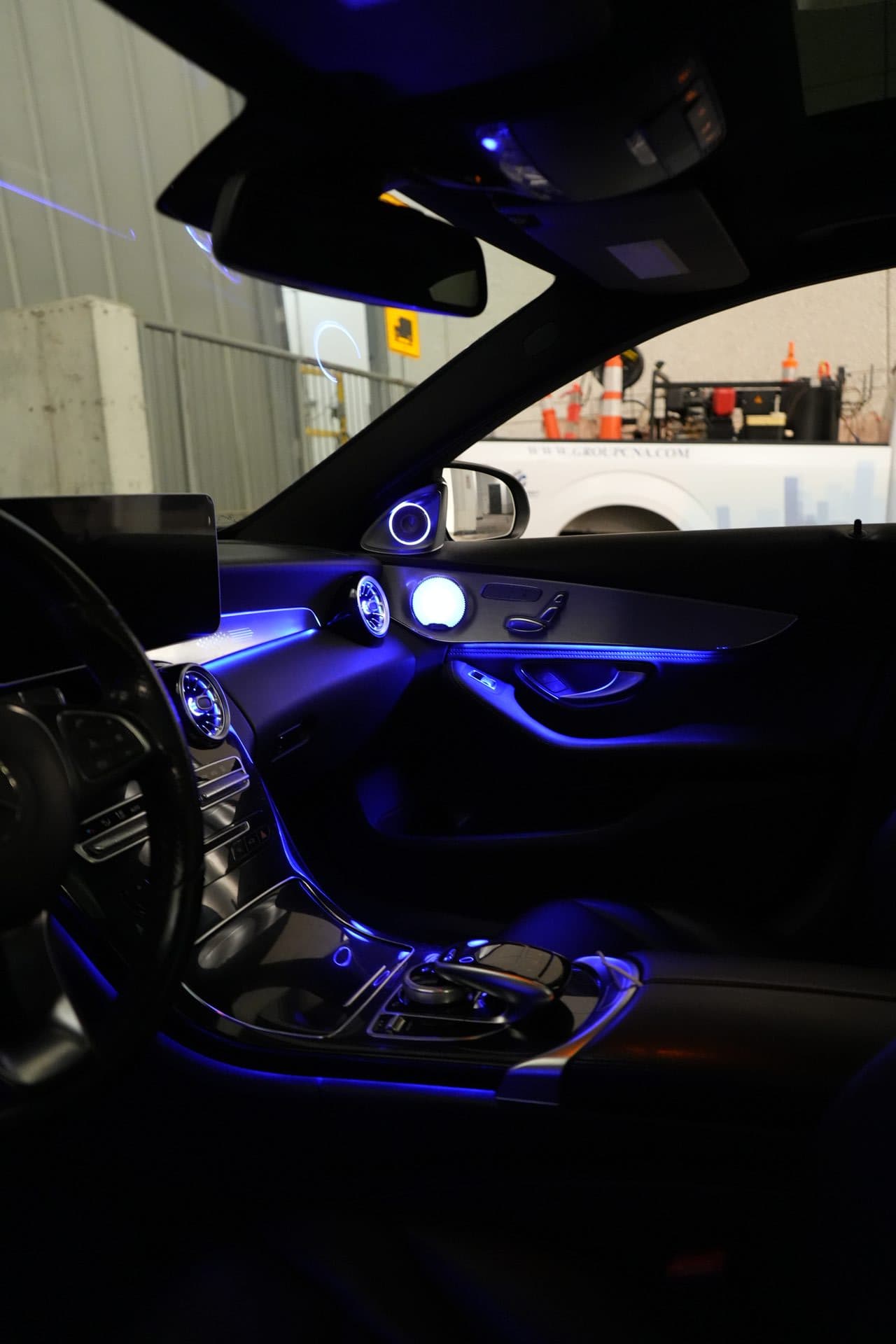 Mercedes C-Class — door and dash ambient from outside