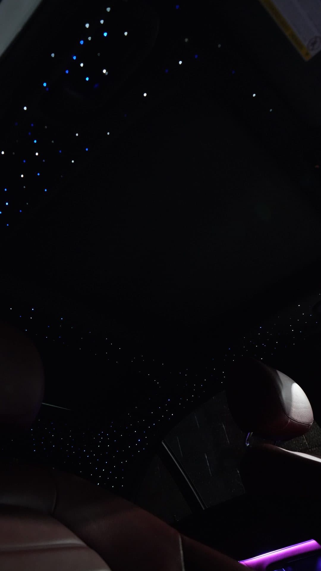 Starlight headliner — wide shot, star density visible